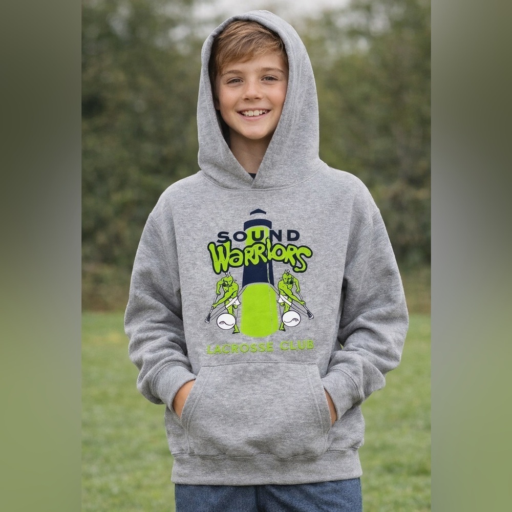 • C2 Sport Youth M Sound Warriors Lacrosse Hoodie Grey